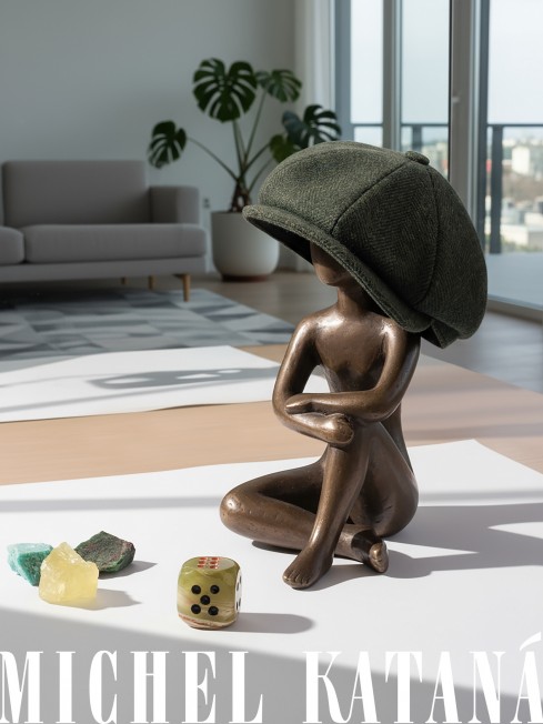 Кепка с козырьком, 8ми-клинка Мужская-Унисекс TWEED EDINBURG MOSS из твида (Плотная Костюмно-Блейзерная ШЕРСТЬ) TWEED.8-EDINBURG/MOSS